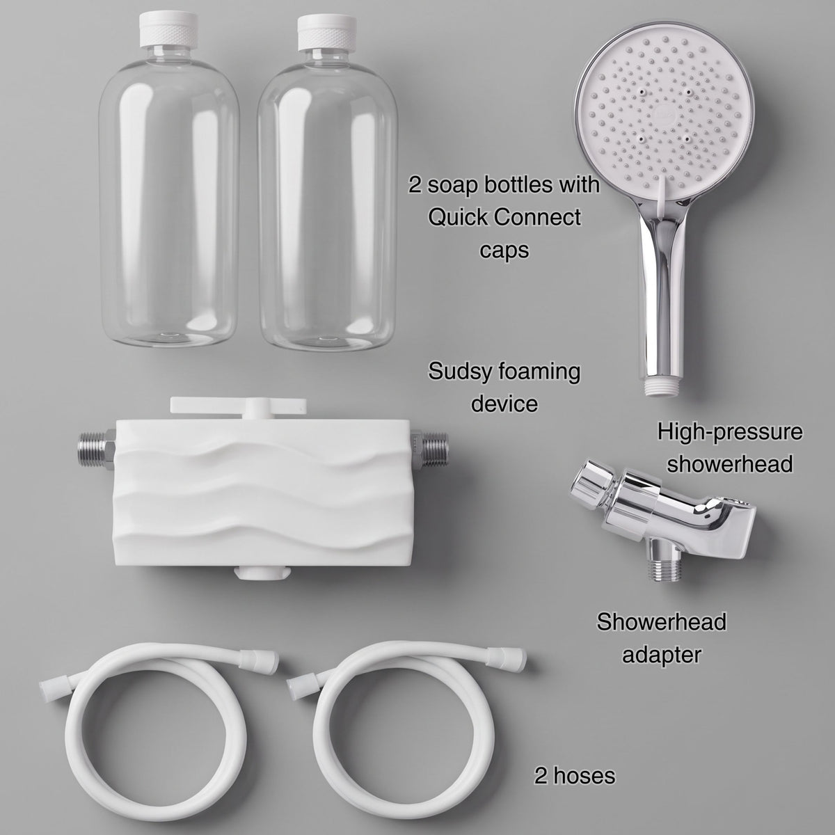 Sudsy Foaming Showerhead Attachment